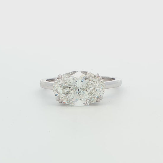 Oval Lab-Grown Diamond Hidden Halo Engagement Ring