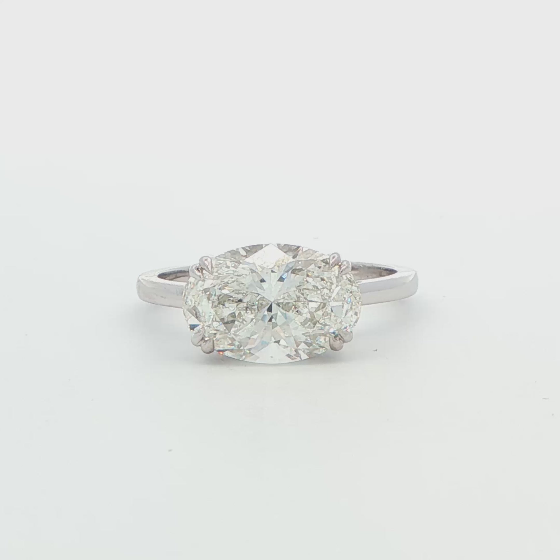Oval Lab-Grown Diamond Hidden Halo Engagement Ring