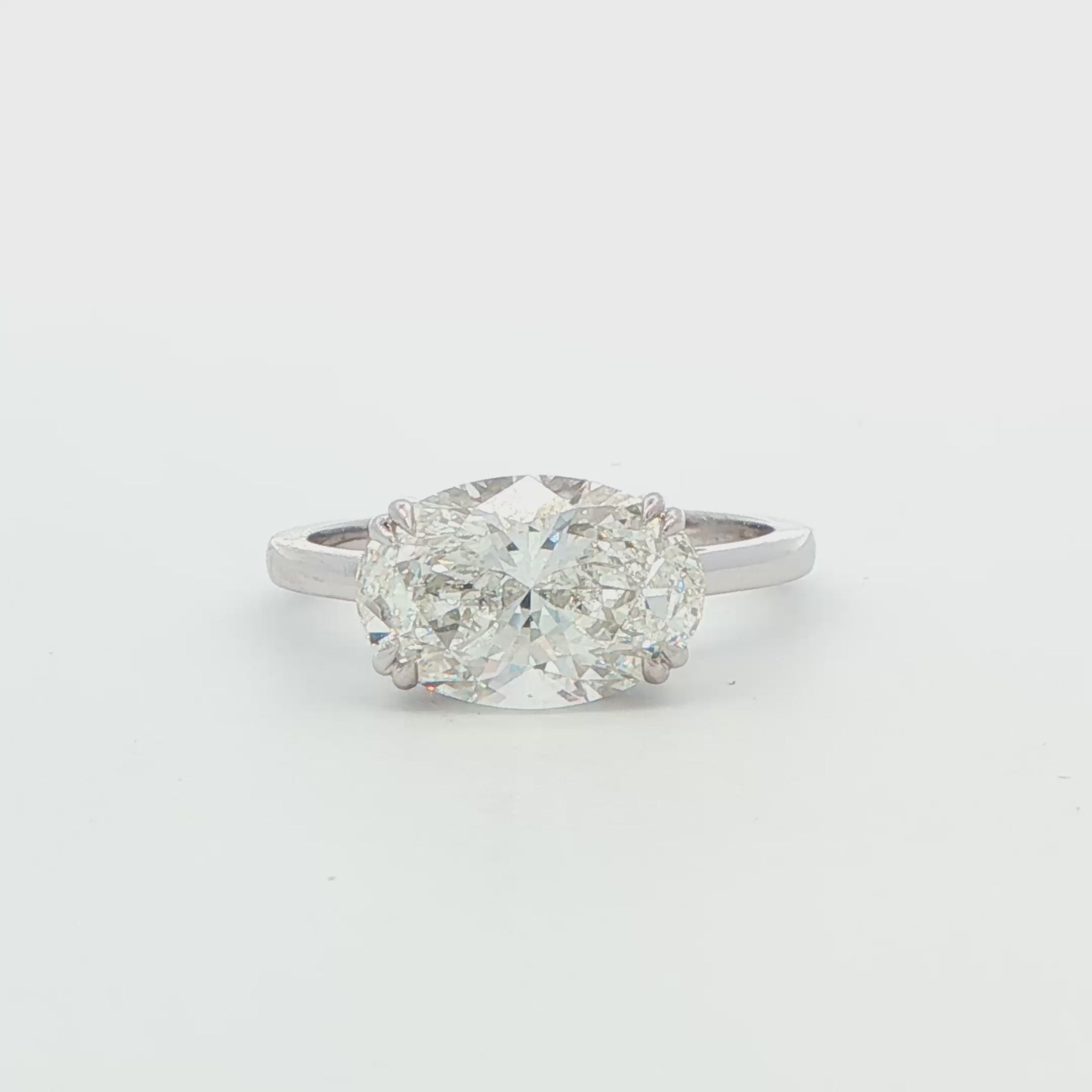 Oval Lab-Grown Diamond Hidden Halo Engagement Ring