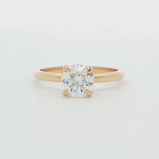 Round Lab-Grown Diamond Solitaire Engagement Ring