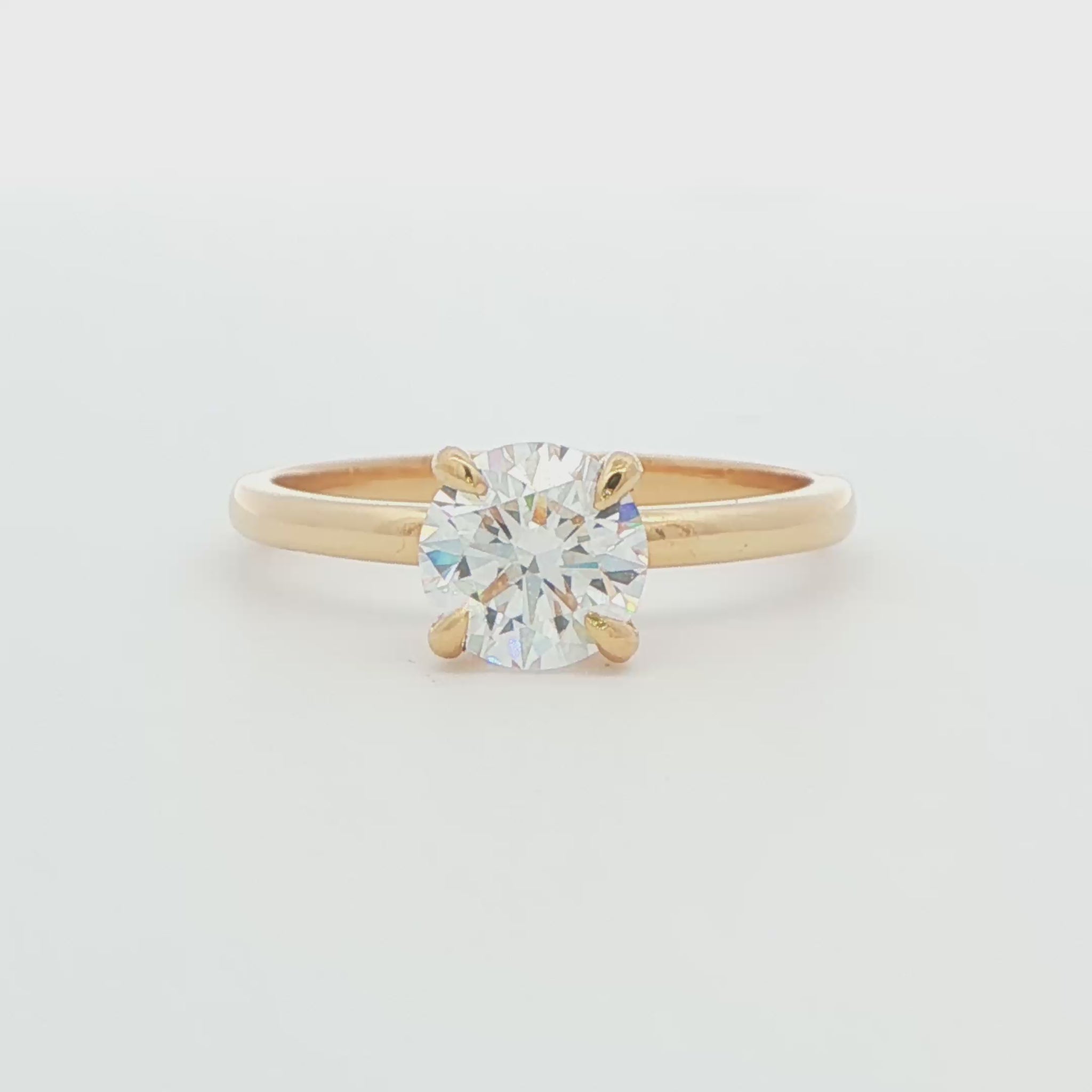 Round Lab-Grown Diamond Solitaire Engagement Ring