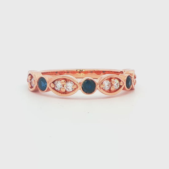 Sapphire and Diamond Accent Ring
