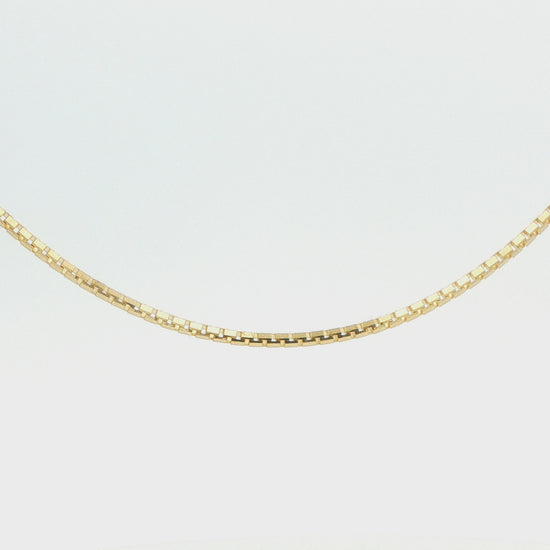 14K YG 18in 1.60 mm Box Chain