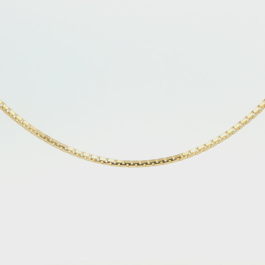 14K YG 18in 1.60 mm Box Chain