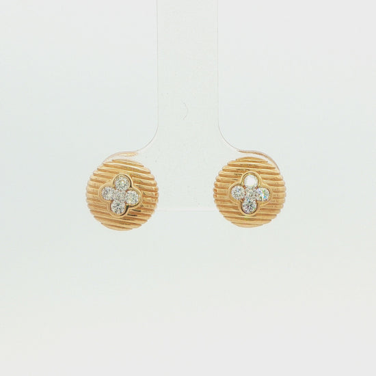Diamond Button Earrings