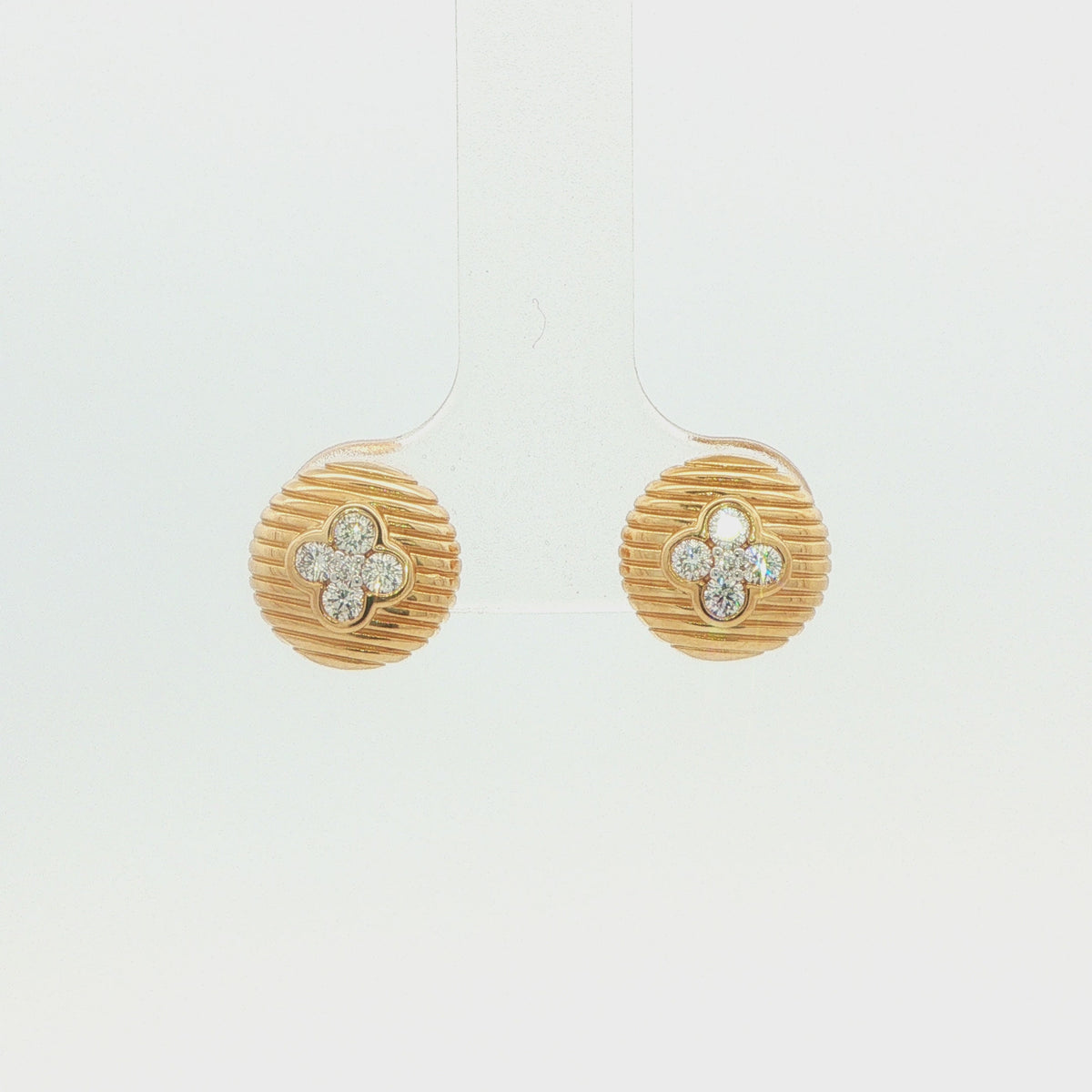 Diamond Button Earrings