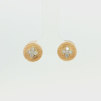 Diamond Button Earrings