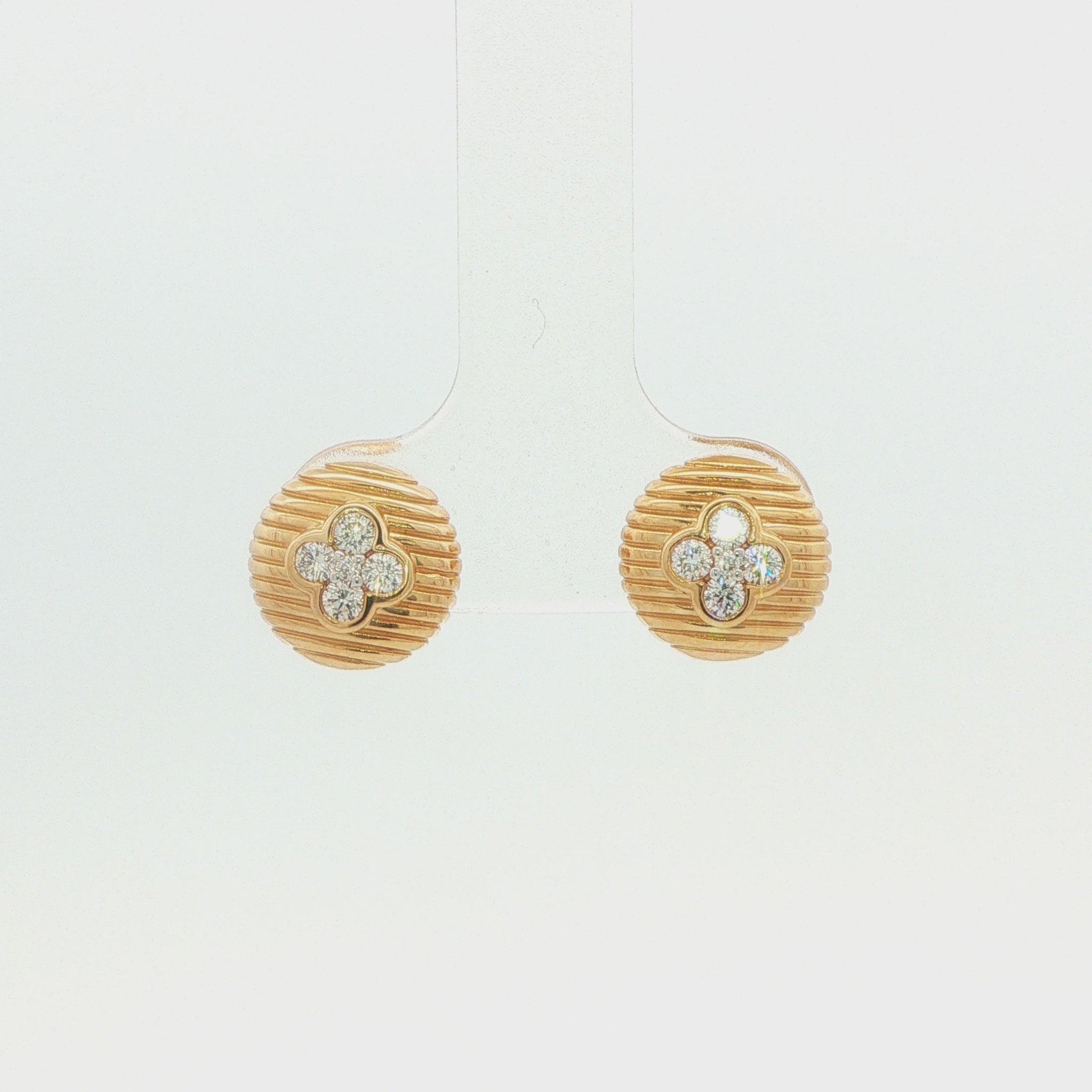 Diamond Button Earrings
