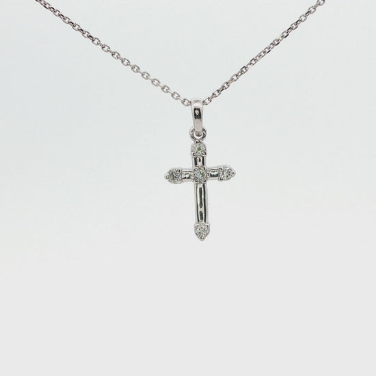 Lab-Grown Diamond Cross Pendant