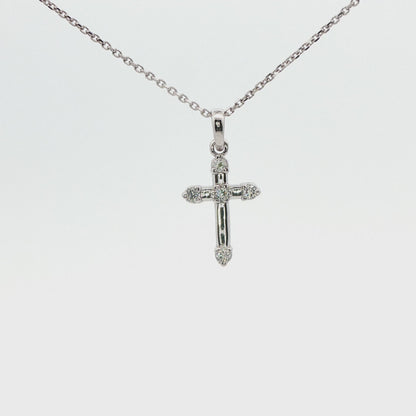 Lab-Grown Diamond Cross Pendant