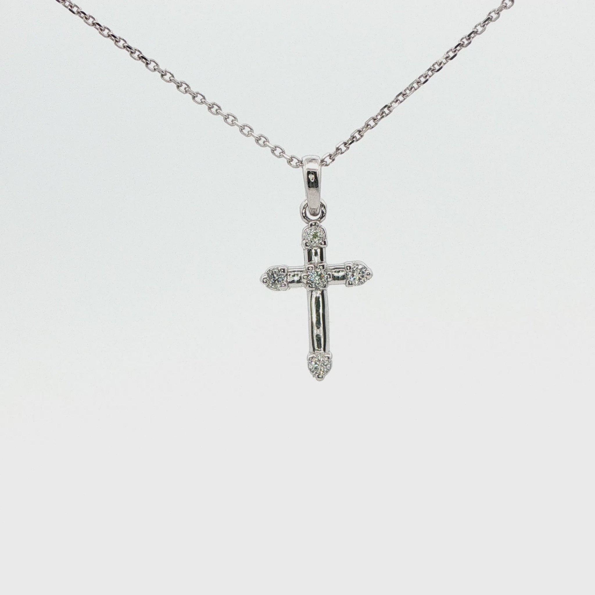Lab-Grown Diamond Cross Pendant