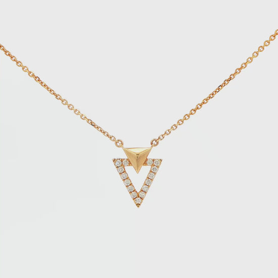 Diamond Triangle Pendant Necklace