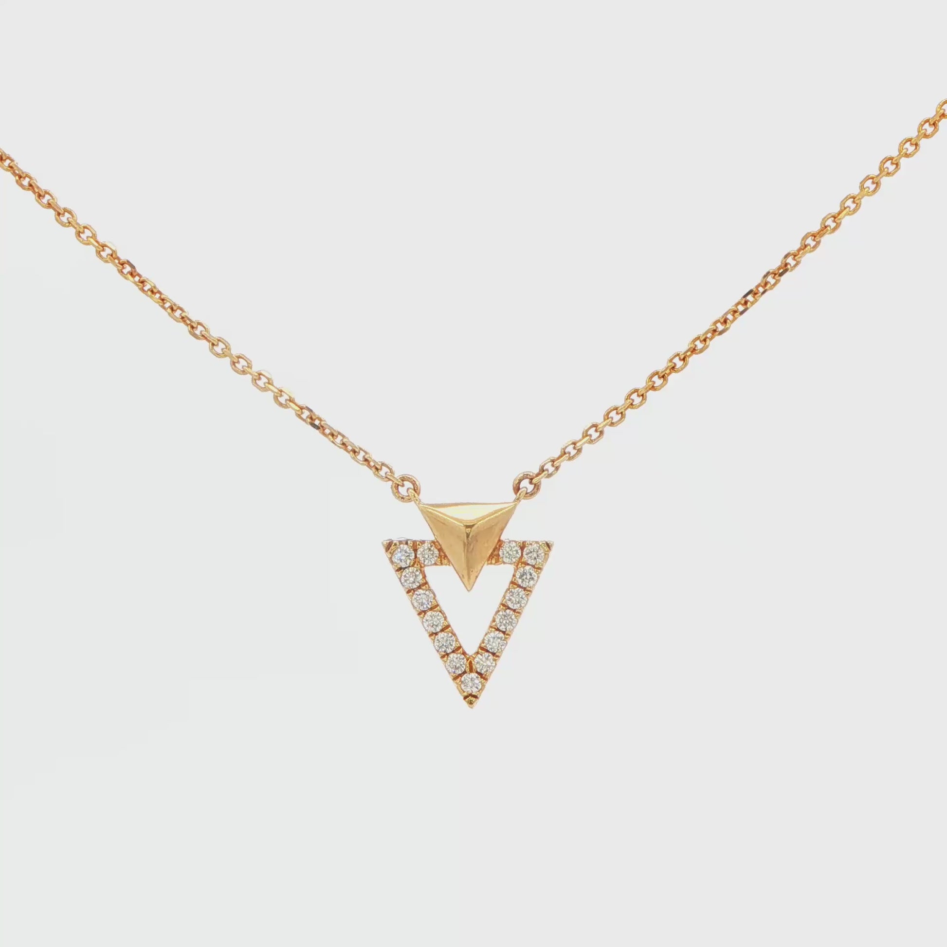 Diamond Triangle Pendant Necklace