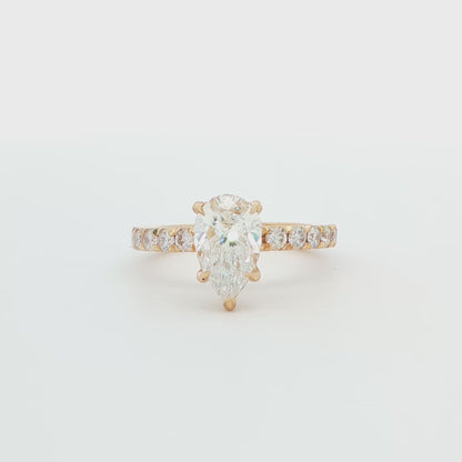 Pear-Shaped Lab-Grown Diamond Engagement Ring