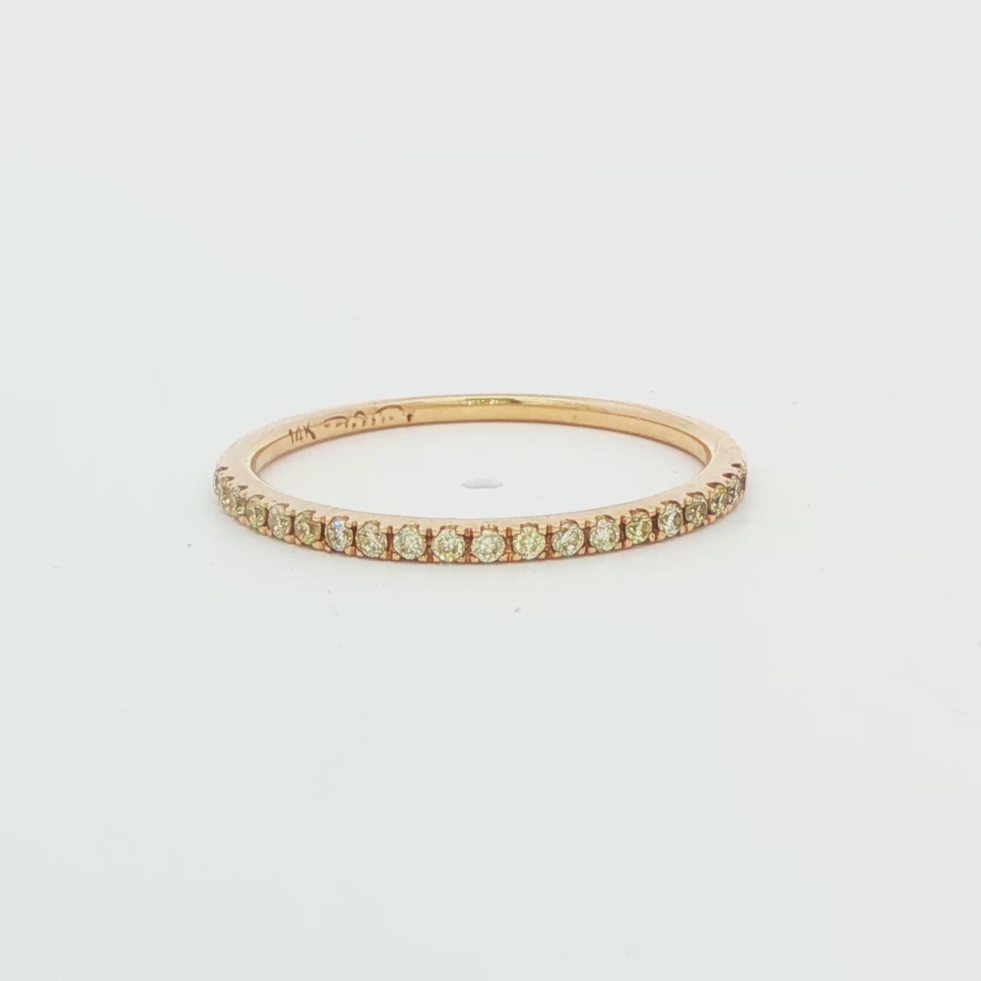 14K YG, YELLOW DIA BAND .15 CTTW