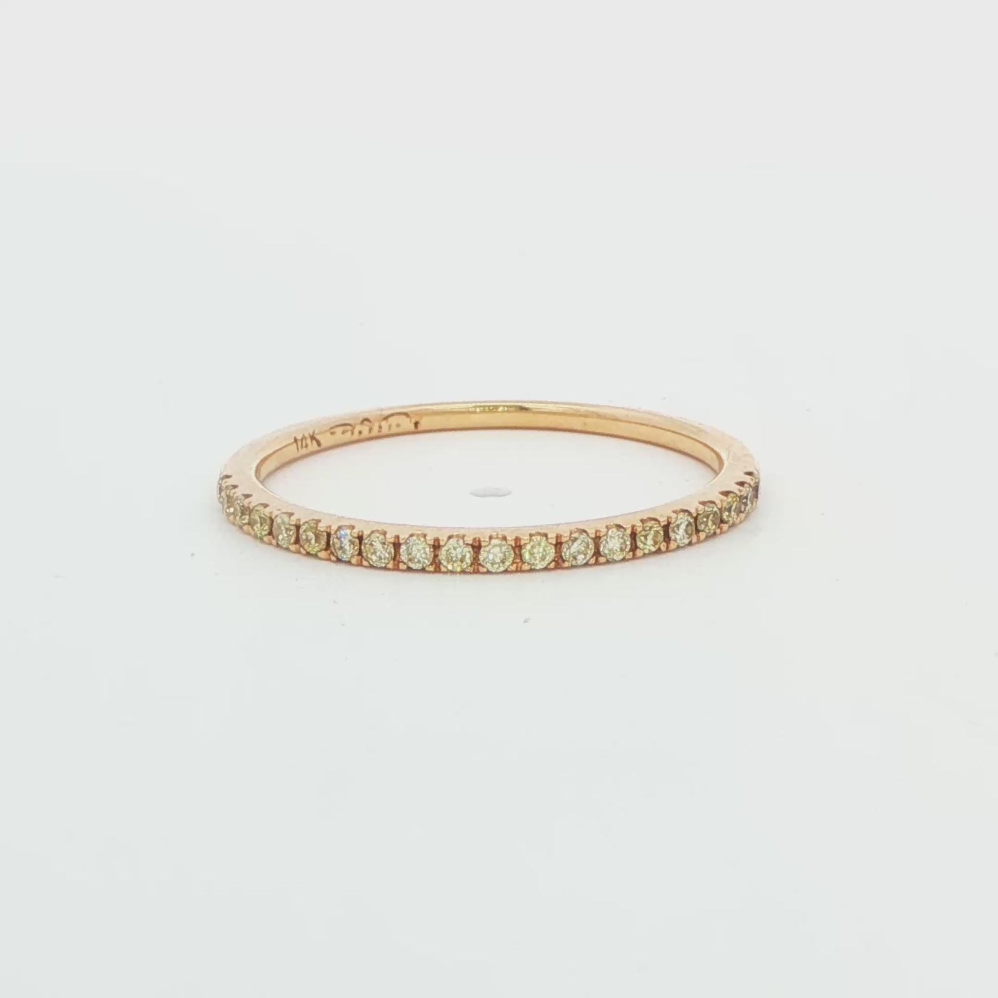 14K YG, YELLOW DIA BAND .15 CTTW