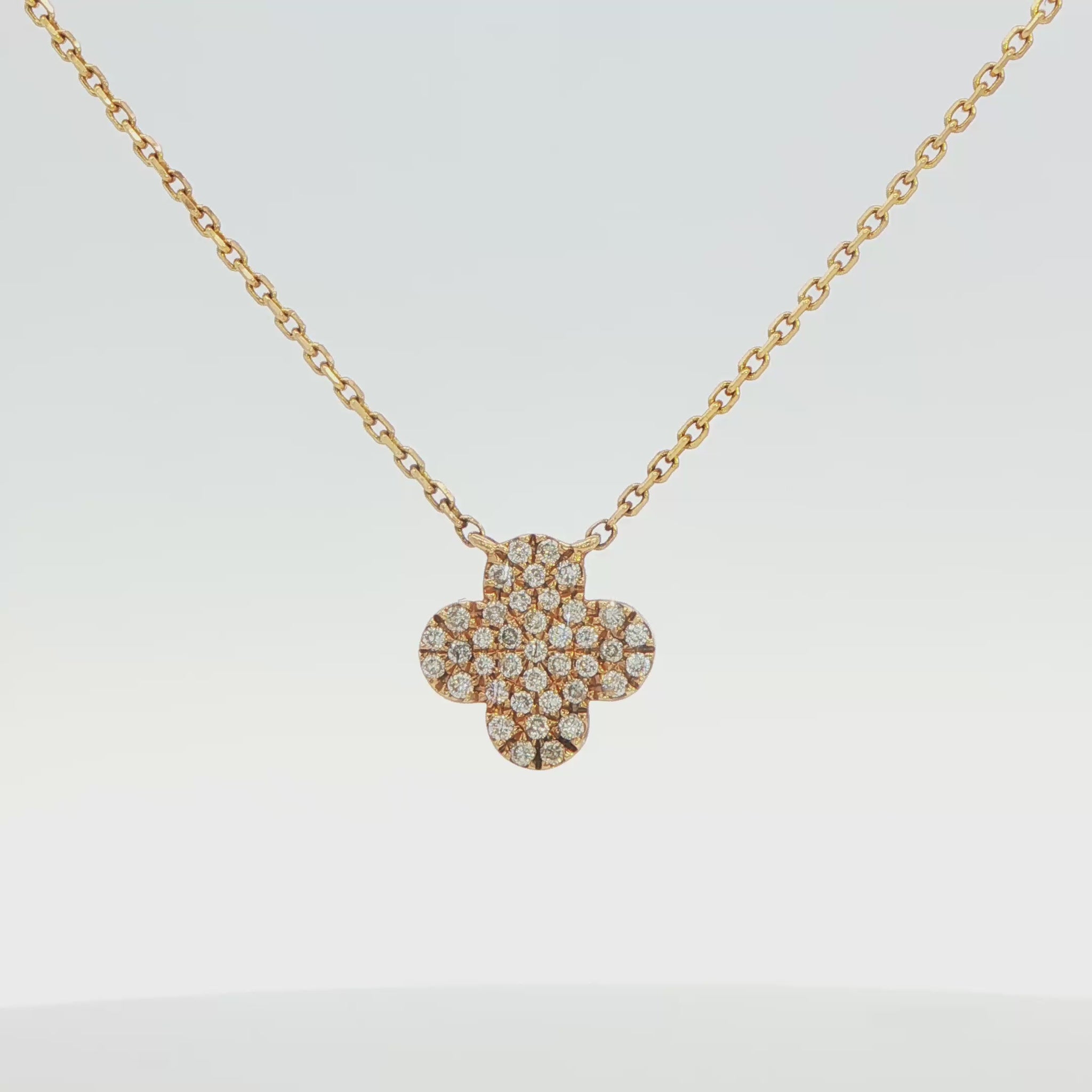 Diamond Clover Leaf Necklace
