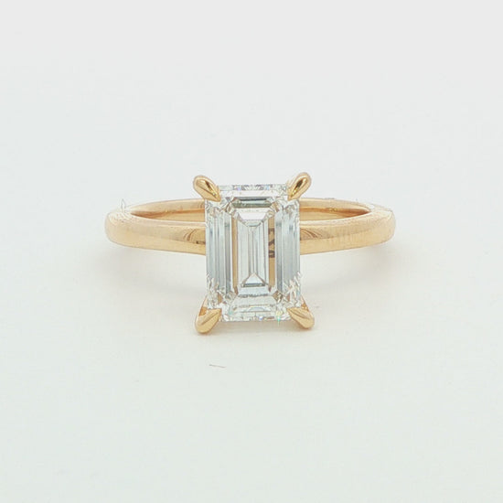 Emerald-Cut Lab-Grown Diamond Solitaire Engagement Ring