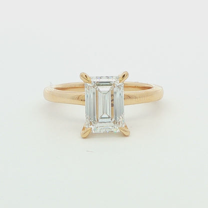 Emerald-Cut Lab-Grown Diamond Solitaire Engagement Ring