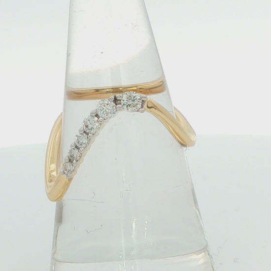 Diamond U-Shape Thumb Ring