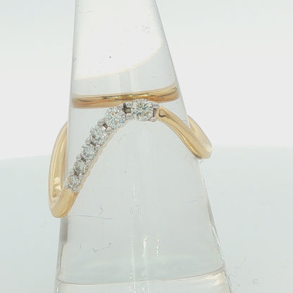Diamond U-Shape Thumb Ring
