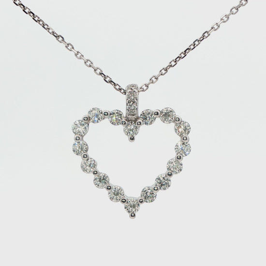 Diamond Heart Pendant Necklace