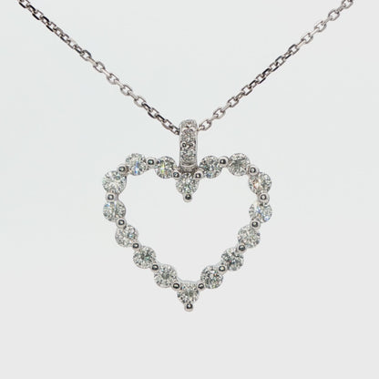 Diamond Heart Pendant Necklace