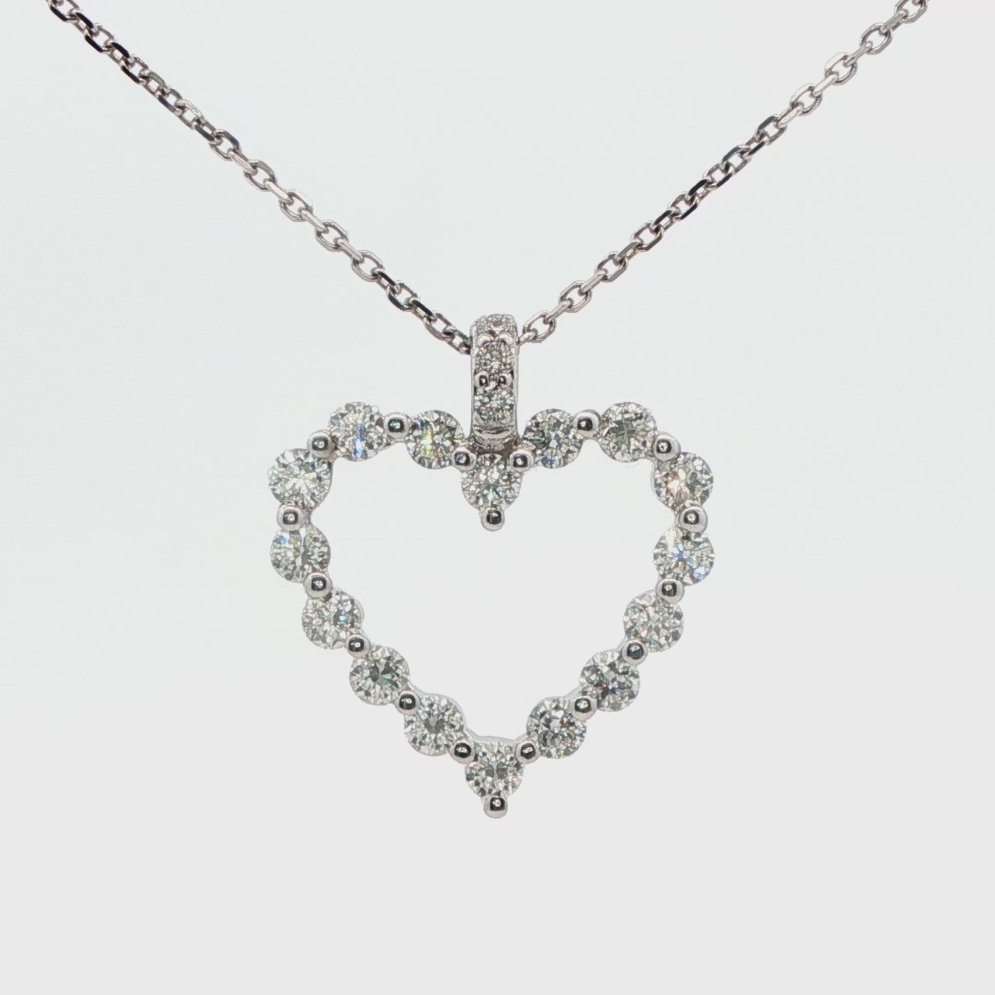 Diamond Heart Pendant Necklace