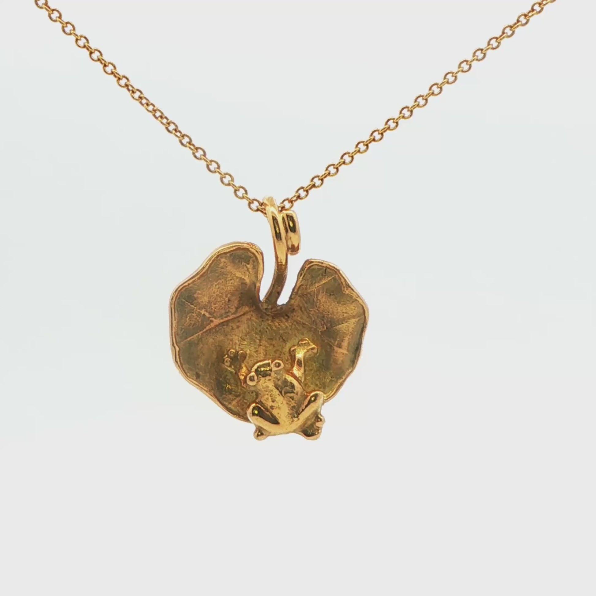 Frog on Lily Pad Pendant