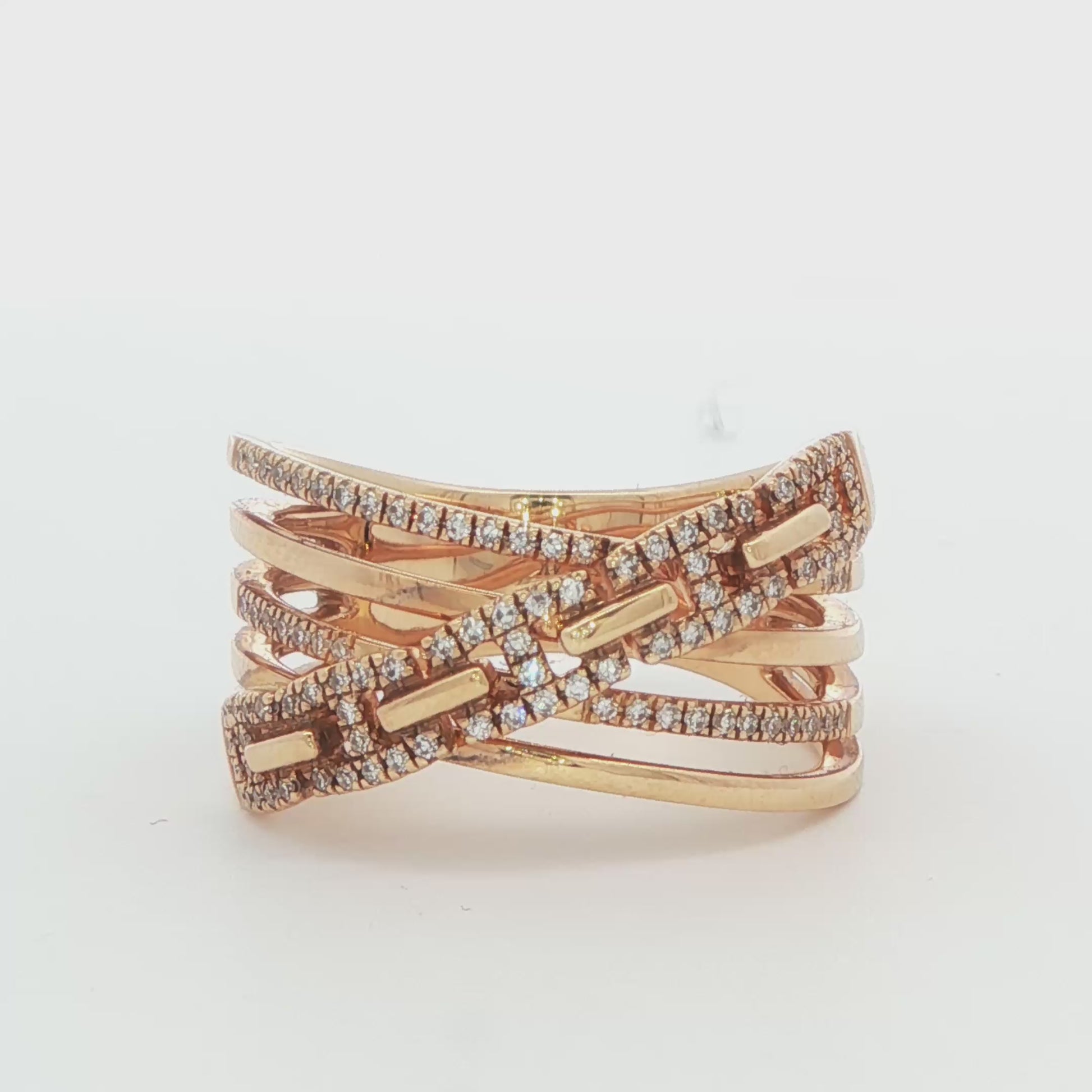 Diamond Bypass Fashion Ring