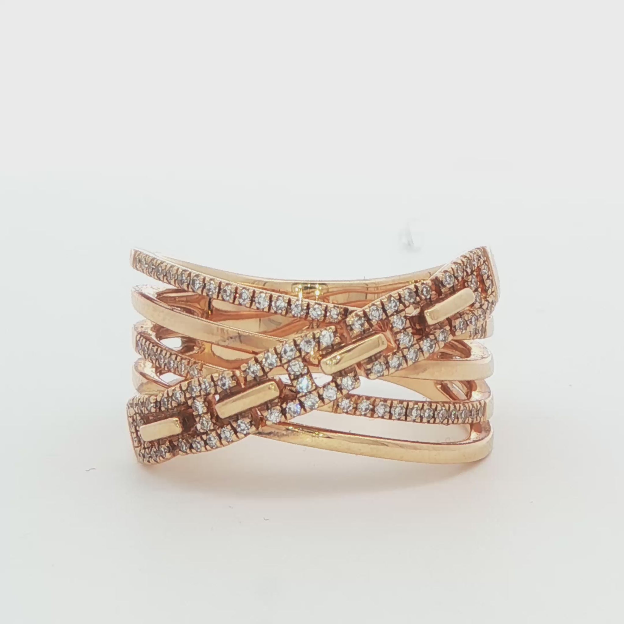 Diamond Bypass Fashion Ring