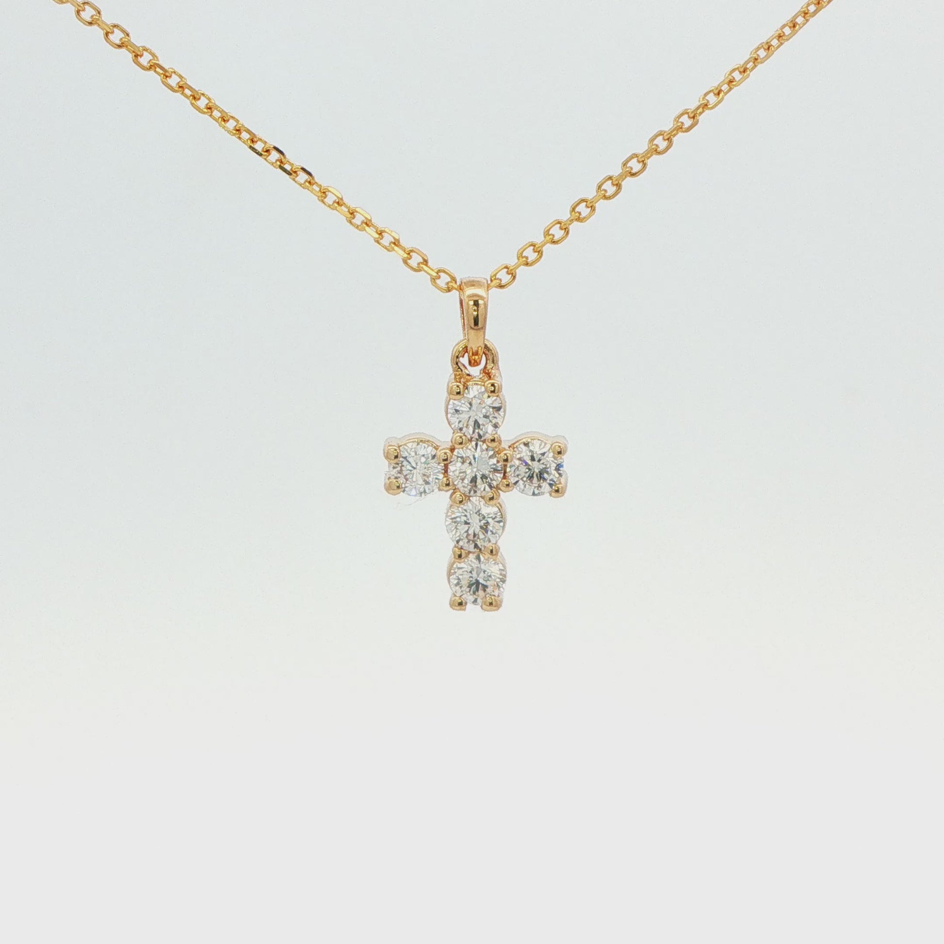 Diamond Cross Pendant Necklace