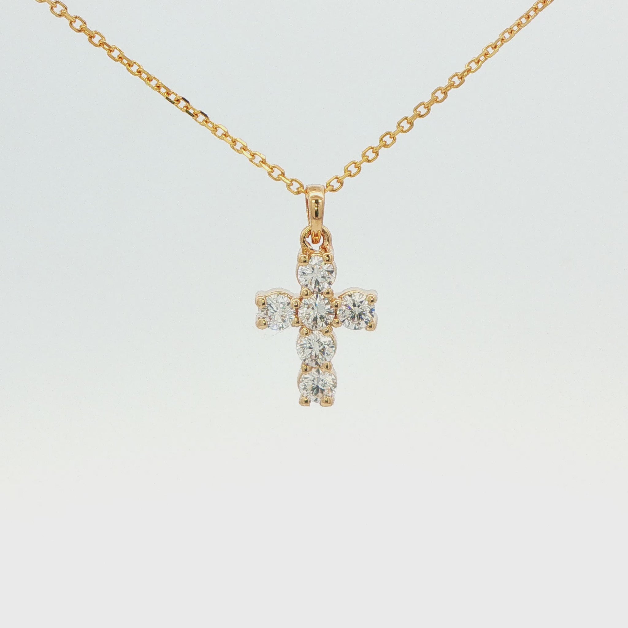 Diamond Cross Pendant Necklace