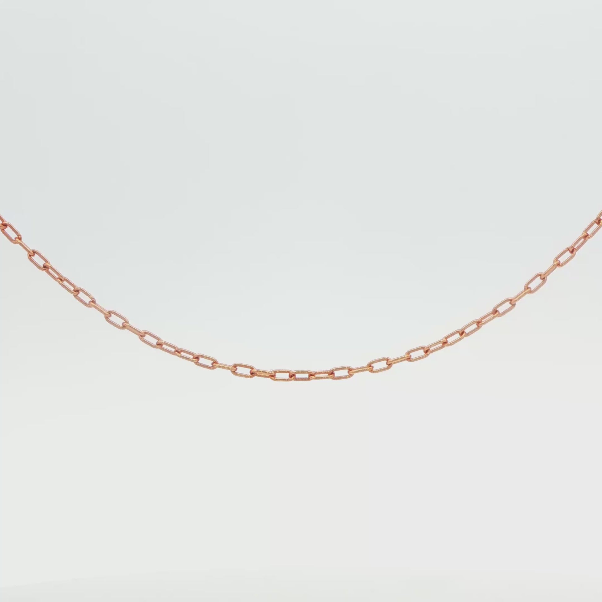 18K ROSE GOLD 2.9G 20\" LINK CHAIN