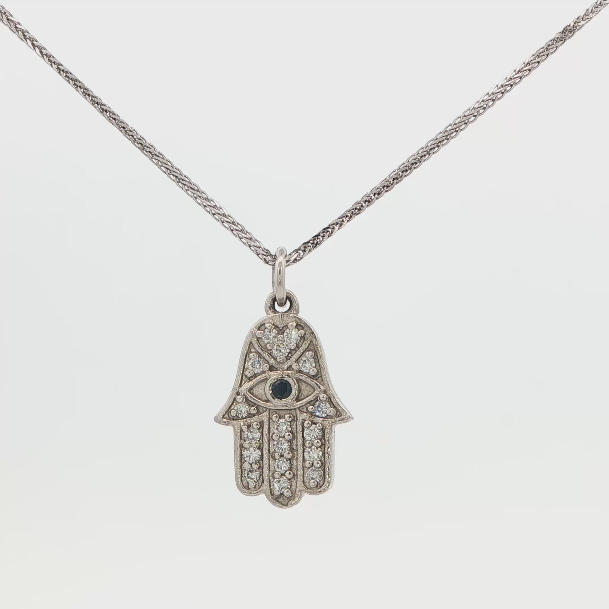 Diamond Hamsa Hand Necklace