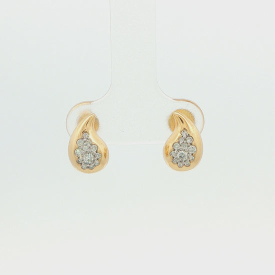 1/4 CT TW. Diamond Teardrop Earrings