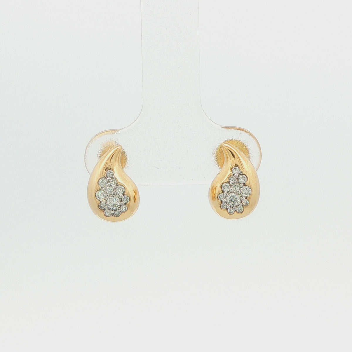 1/4 CT TW. Diamond Teardrop Earrings