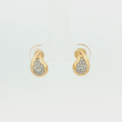 1/4 CT TW. Diamond Teardrop Earrings