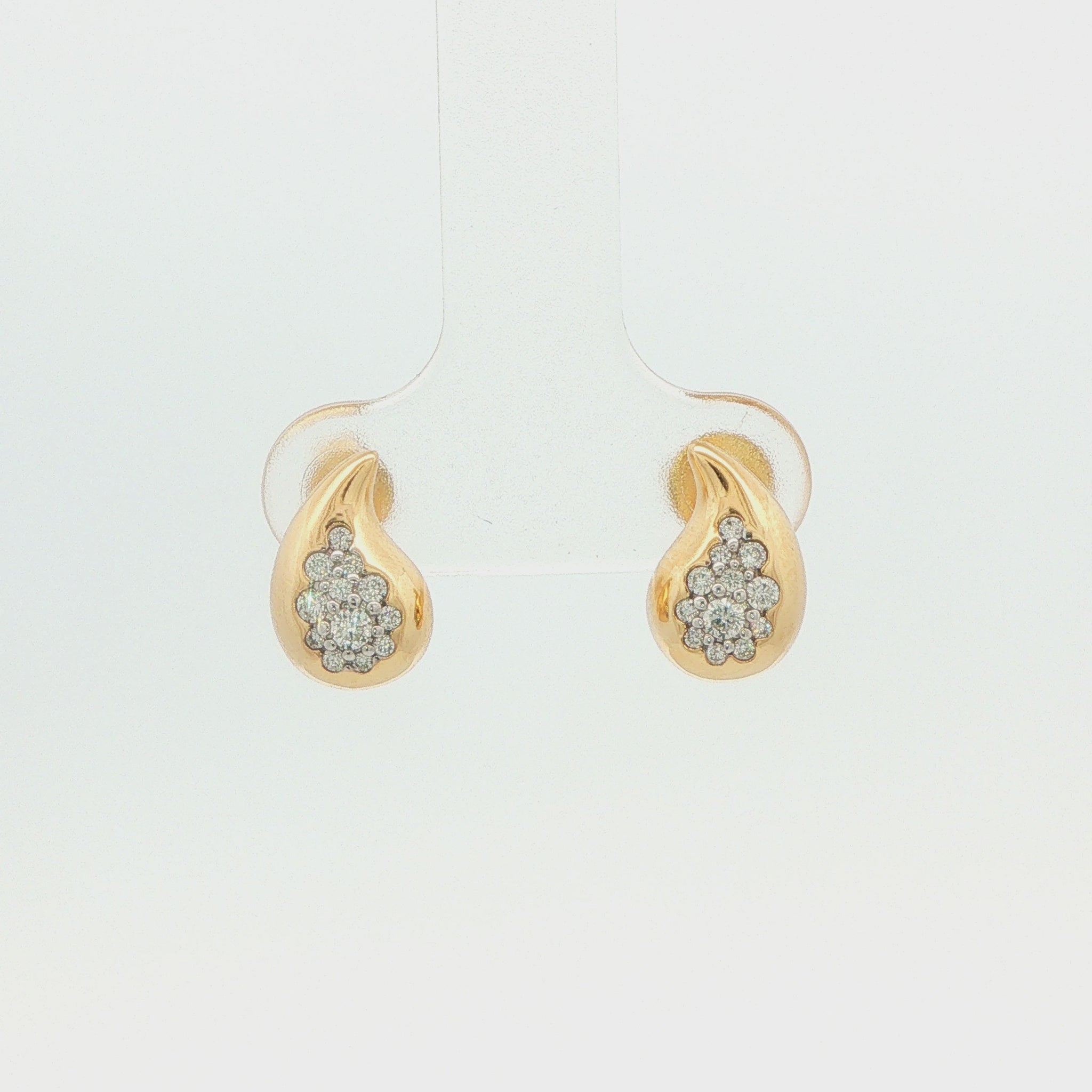 1/4 CT TW. Diamond Teardrop Earrings