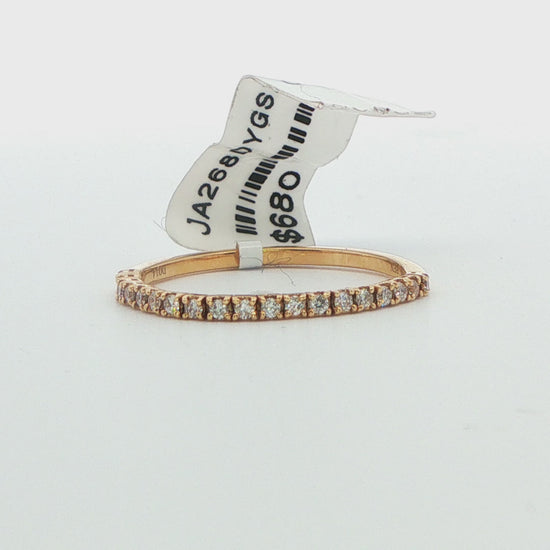 14K Yellow Gold Diamond Prong Set Band