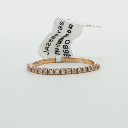 14K Yellow Gold Diamond Prong Set Band