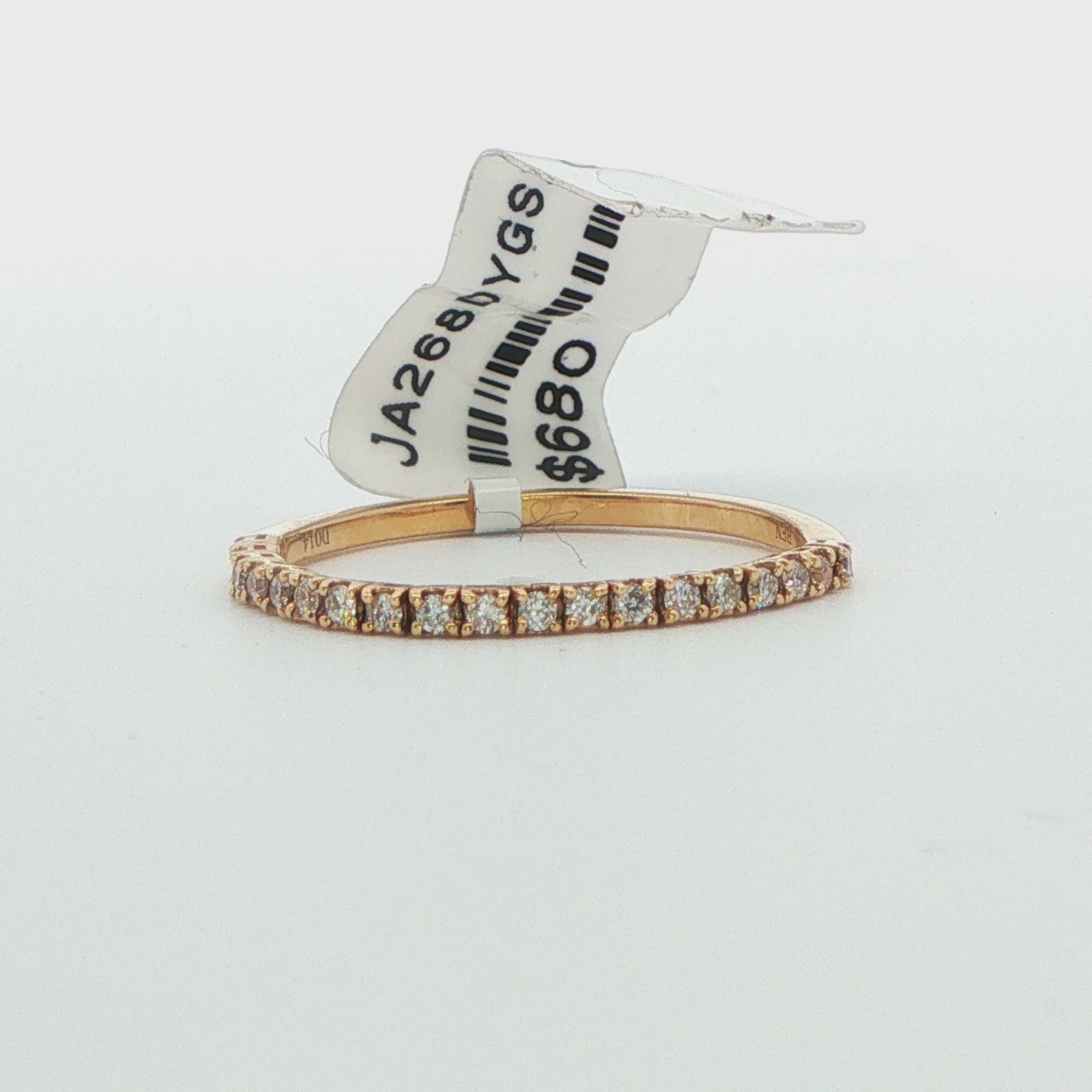 14K Yellow Gold Diamond Prong Set Band