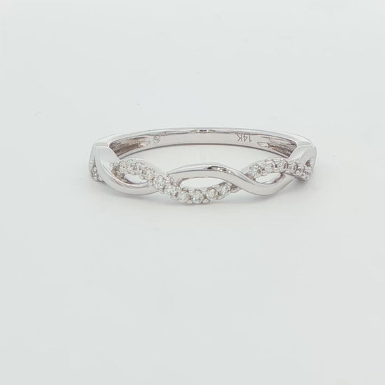 Diamond Twist Band Ring