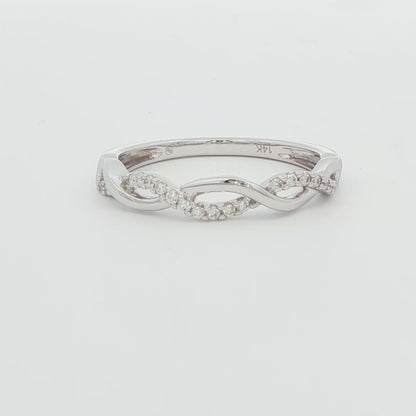 Diamond Twist Band Ring