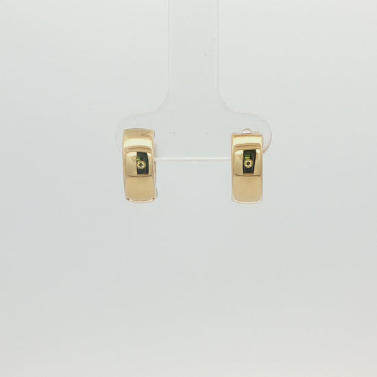 14K YG POLISHED HUGGIE HOOP
