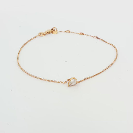 Pear-Shaped Diamond Bracelet