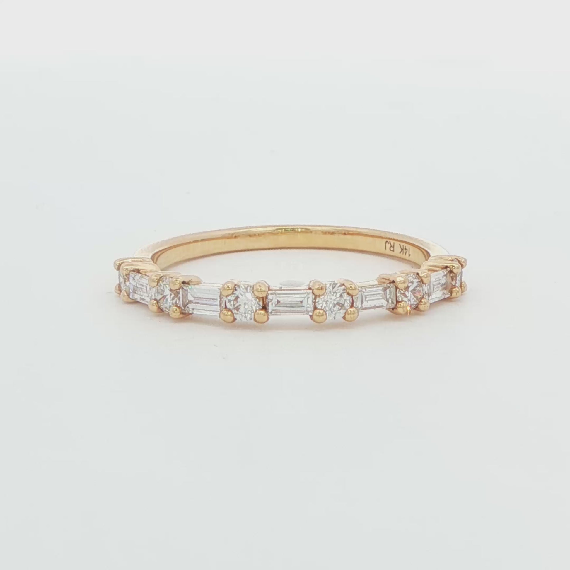 Diamond Baguette and Round Band