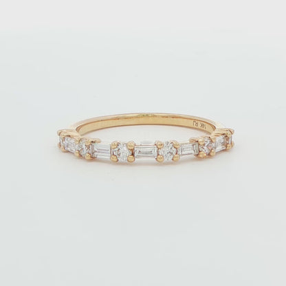 Diamond Baguette and Round Band