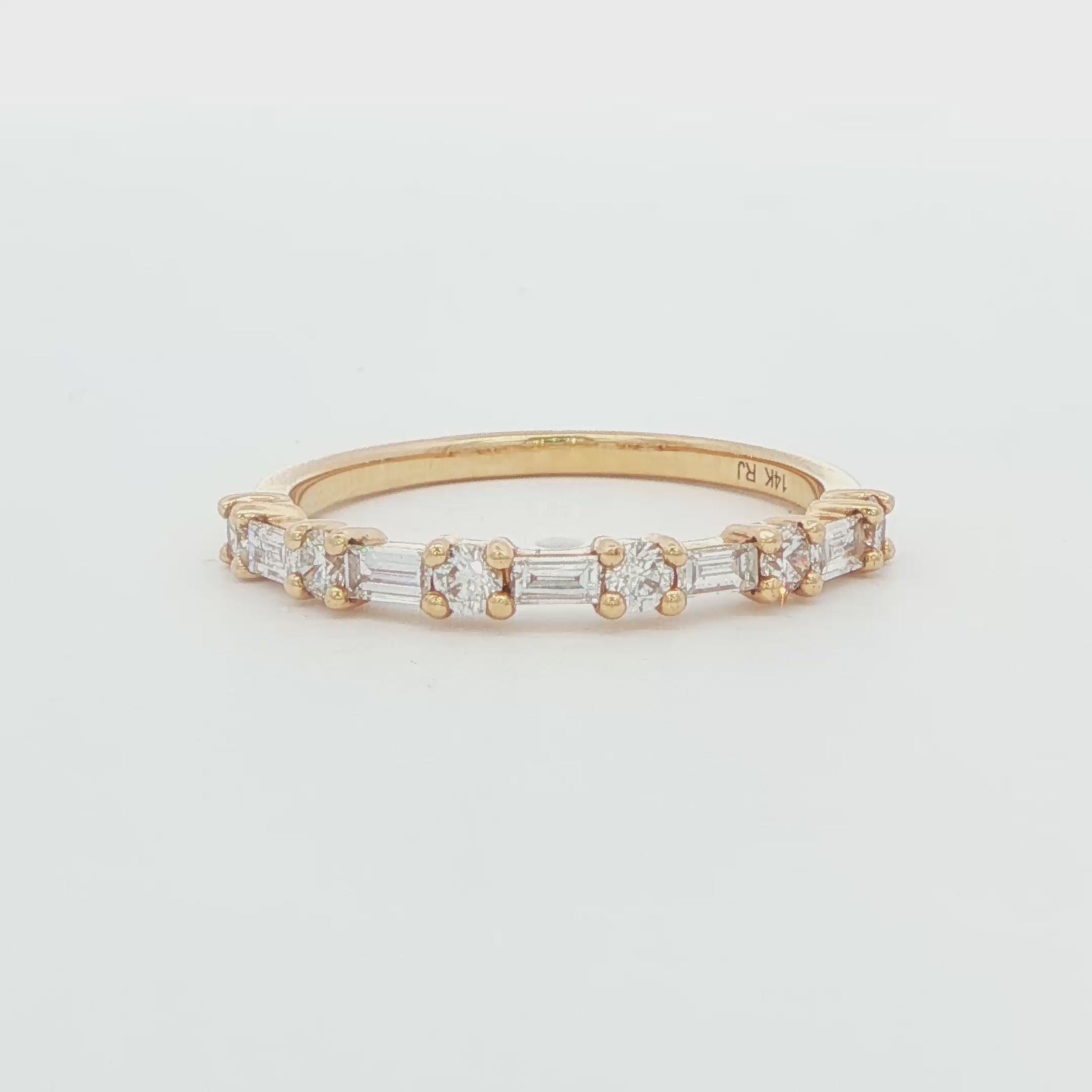 Diamond Baguette and Round Band