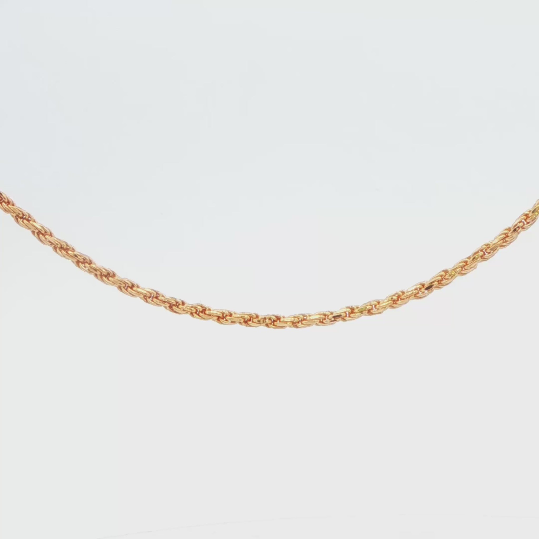 14K YG ROPE LINK CHAIN 8.5 G, 24\"
